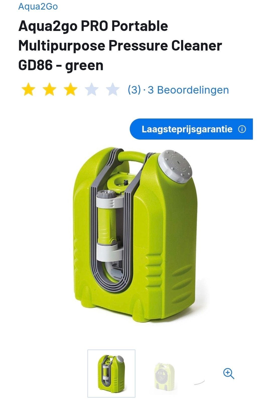Afspuiten fiets, Ophalen