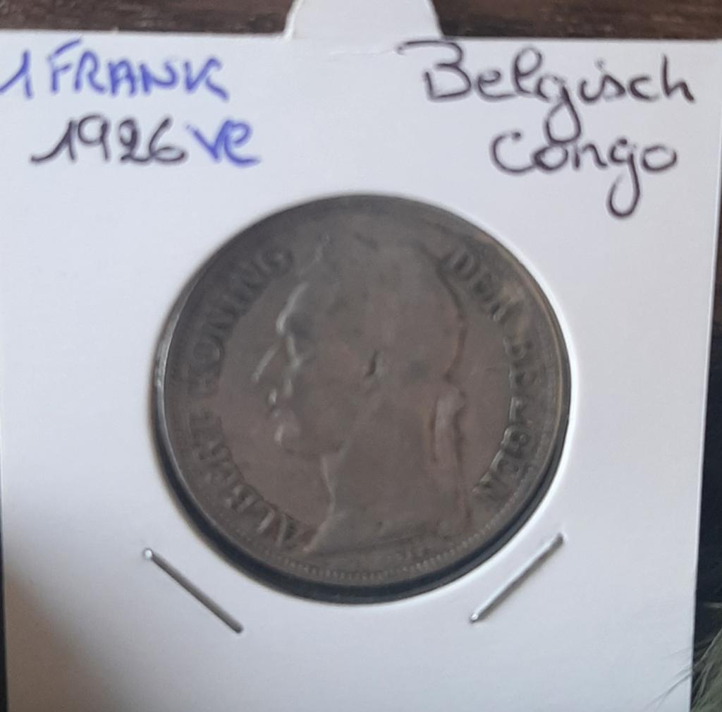 Congo belge - 1 franc 1926 vol, Timbres & Monnaies, Monnaies | Belgique, Envoi