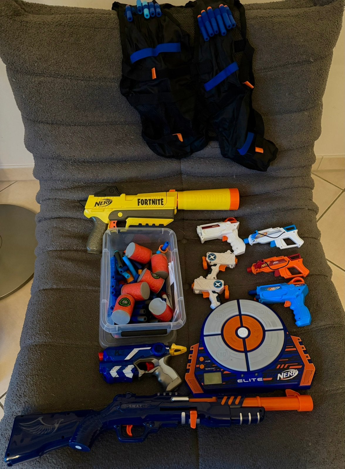 Nerf pakket, Kinderen en Baby's, Speelgoed | Buiten | Actiespeelgoed, Ophalen of Verzenden, Zo goed als nieuw