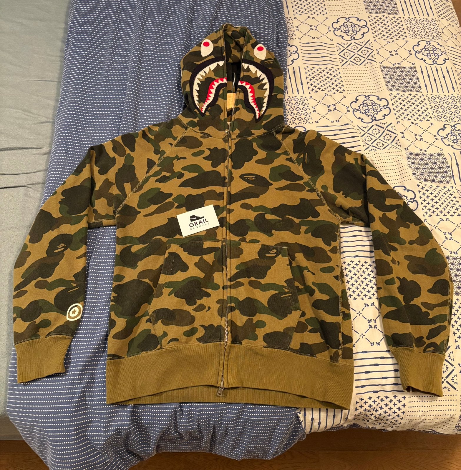 A Bathing Ape full zip shark hoodie BAPE vest, Kleding | Heren, Ophalen of Verzenden, Zo goed als nieuw