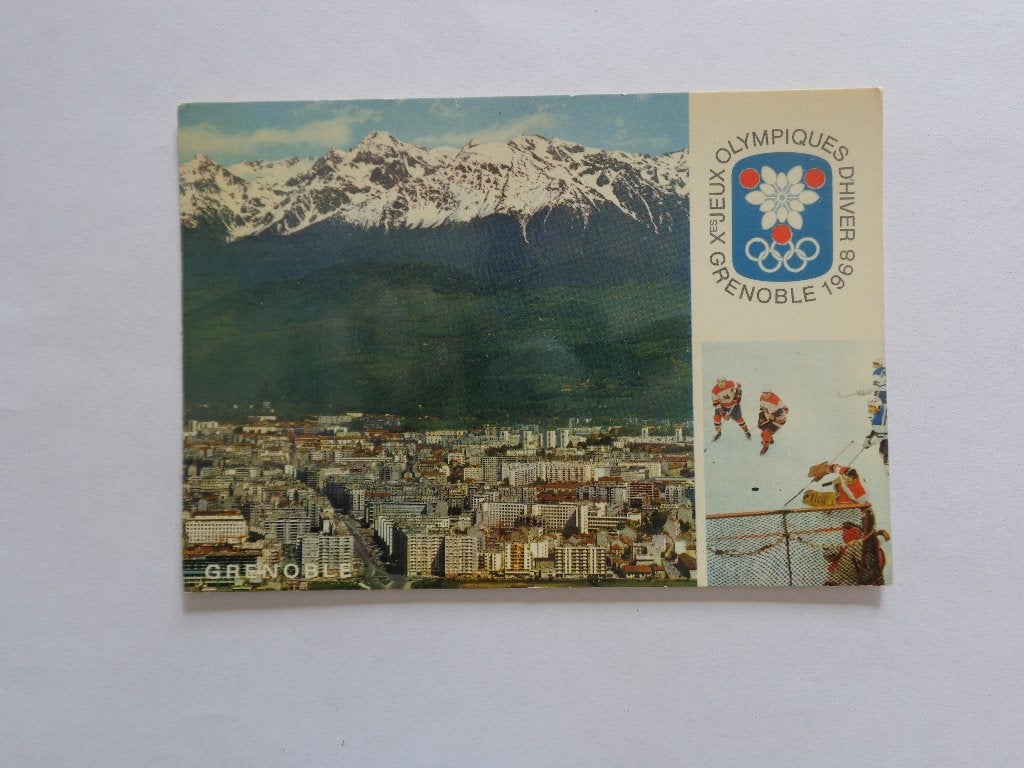 1 oude postkaart uit de Olympische Spelen van Grenoble 1968, Verzamelen, Ophalen