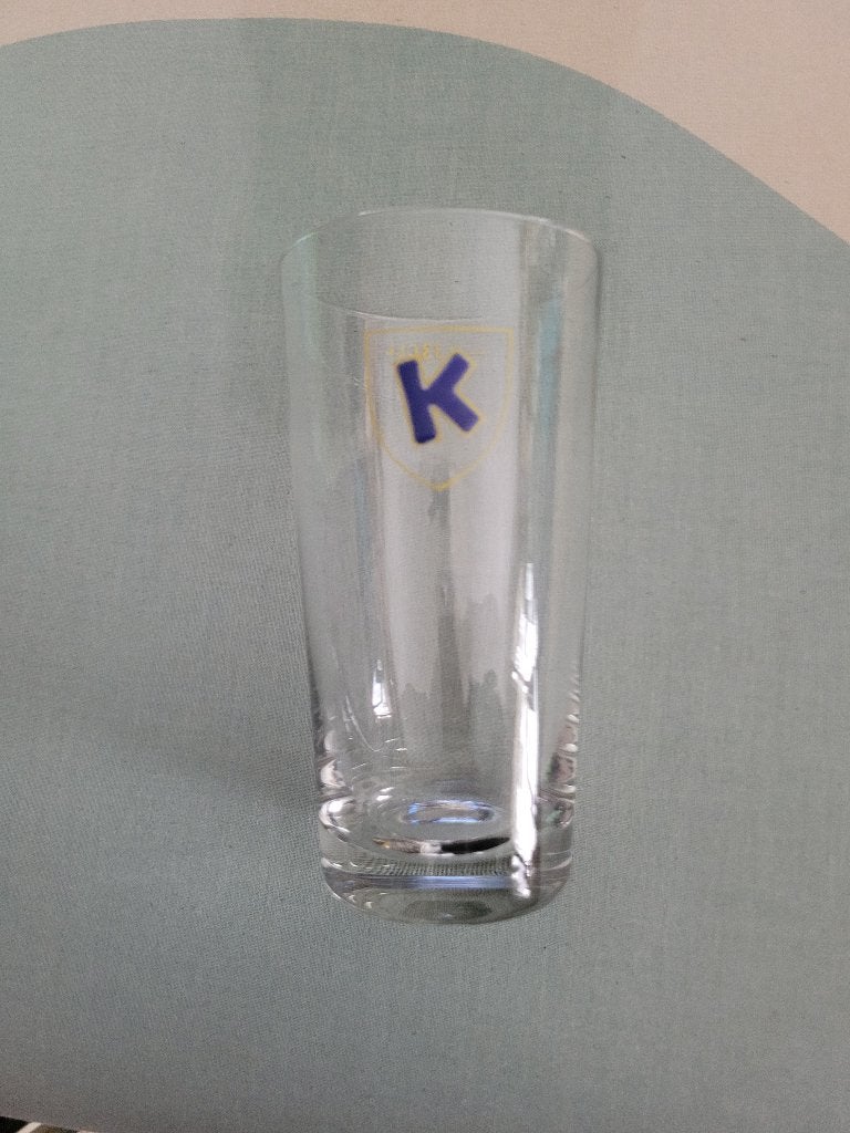 ancien verre à bière émaillé K, Enlèvement ou Envoi, Utilisé, Verre ou Verres, Autres marques