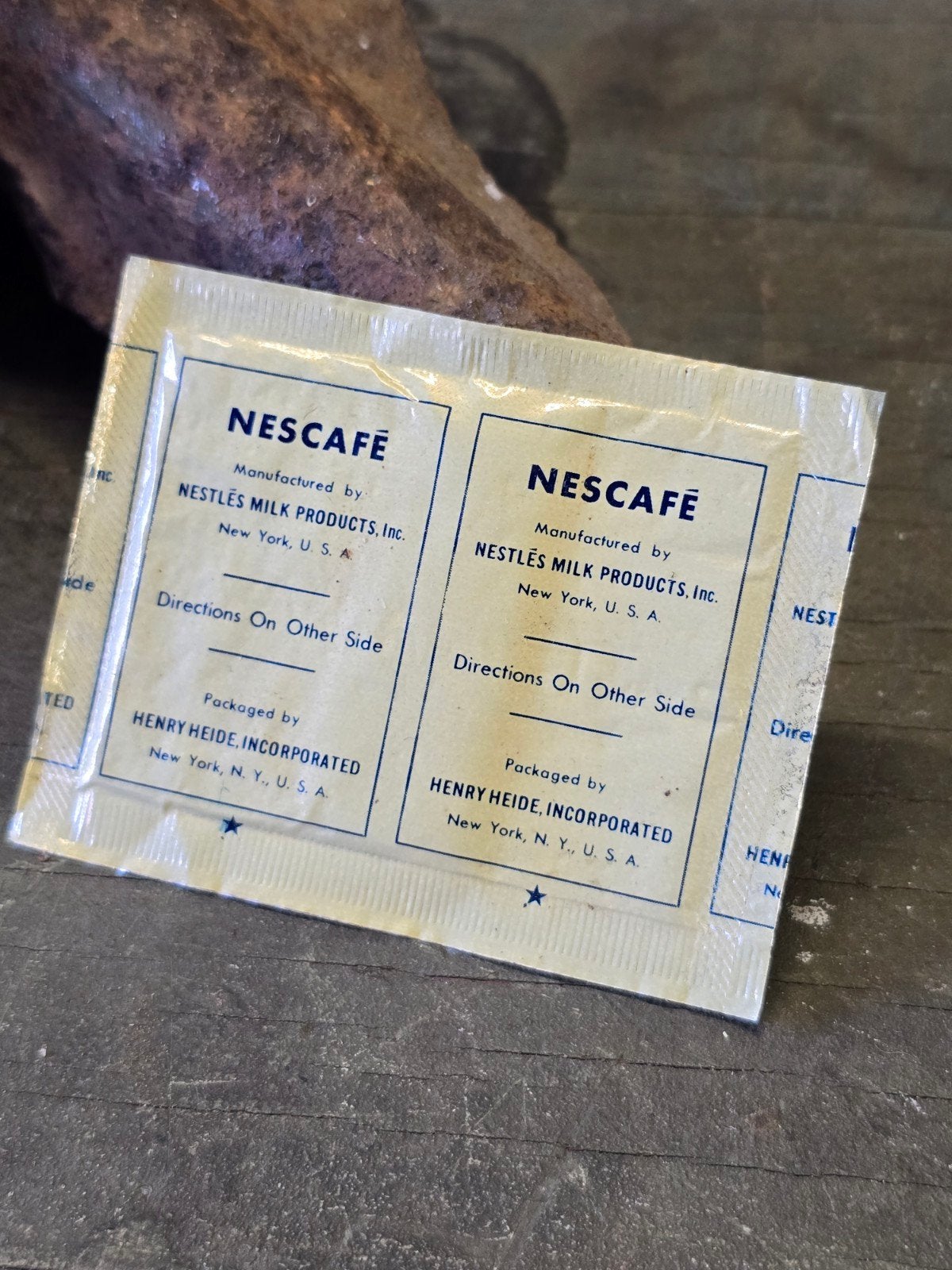 Enveloppe de rationnement Nescafé II américaine de la Second, Enlèvement ou Envoi