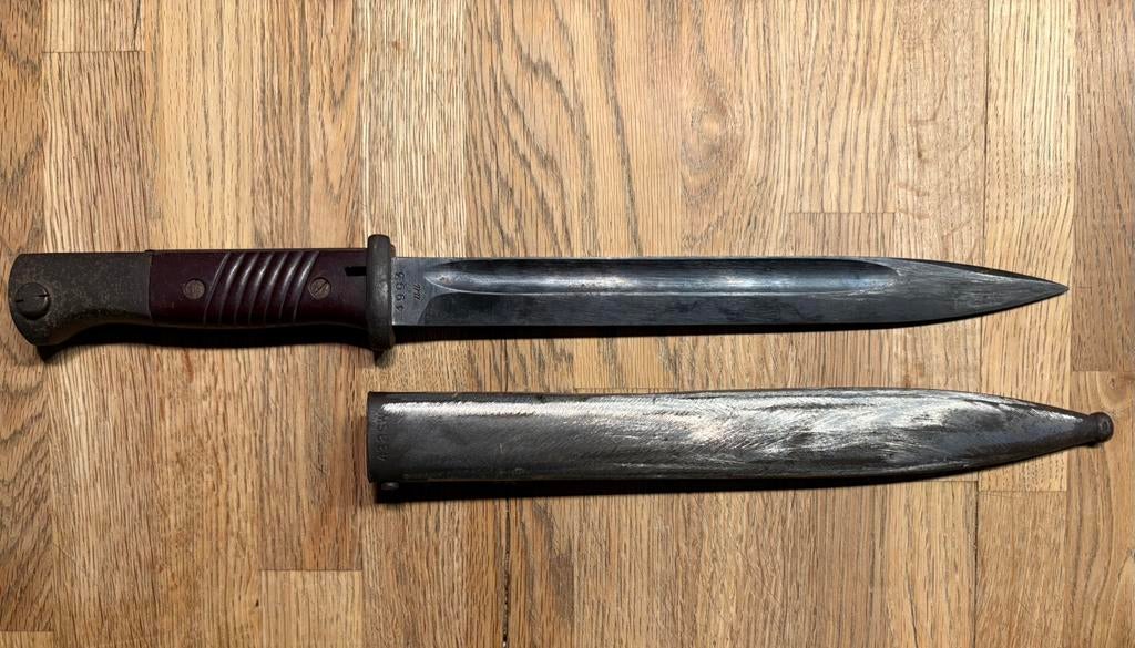 Mauser Karabiner 98 bajonet 43 asw, Verzamelen, Ophalen, Landmacht, Mes of Dolk