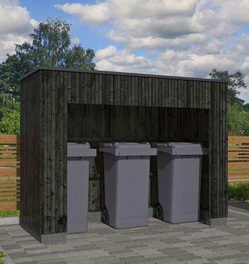 container berging | kliko ombouw | containerberging berging, Ophalen, Nieuw, Hout, Containerberging