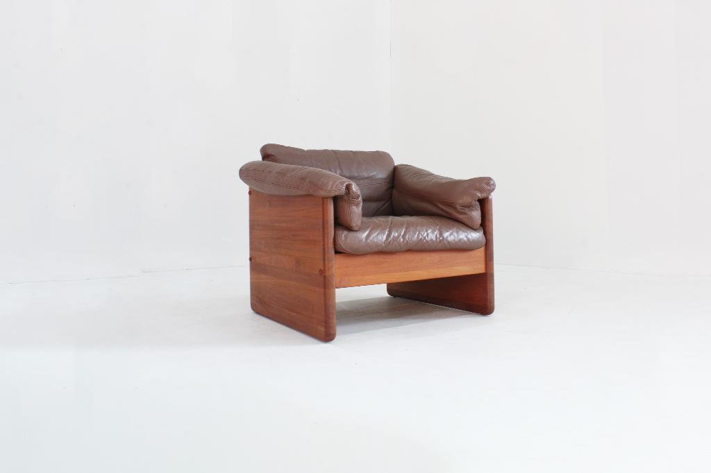 Vintage Mid Century fauteuil teak Mikael Laursen jaren 60, Ophalen of Verzenden, Huis en Inrichting