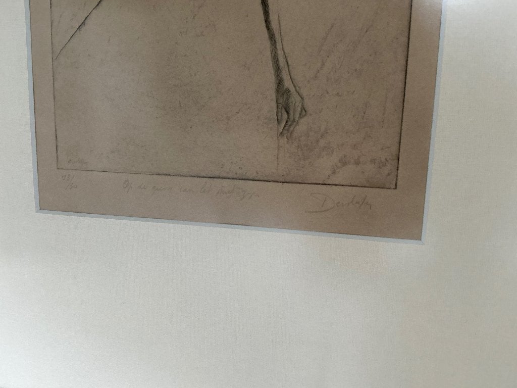 Etsen, Antiek en Kunst, Ophalen, Overige stijlen, Portret of Personen, Achter glas