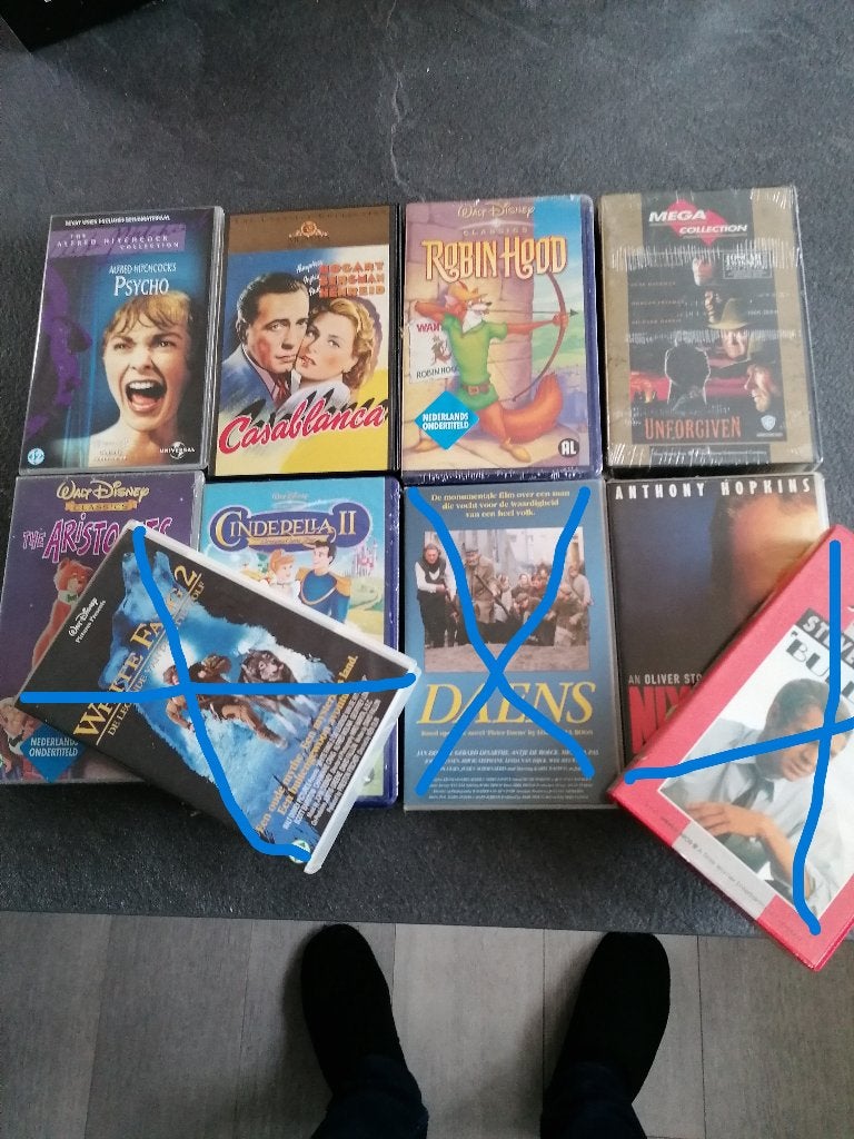 VHS groot lot video banden +- 300, Ophalen, Zo goed als nieuw