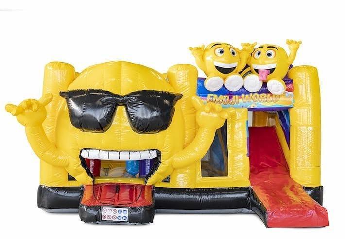 Springkasteel emoji te koop, Hobby en Vrije tijd, Feestartikelen | Verhuur, Ophalen, Zo goed als nieuw