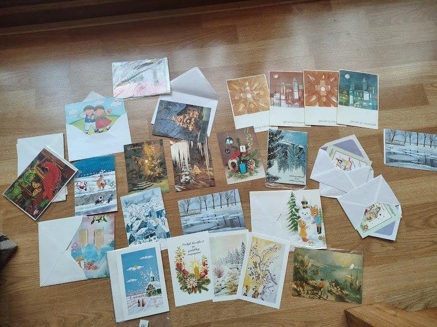 30 onbeschreven kaarten voor kerst / feestdagen, Diversen, Verzenden