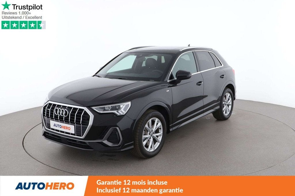 Audi Q3 40 TFSI S Line quattro (bj 2020, automaat), Auto's, Automaat, Gebruikt, 1984 cc, Zwart