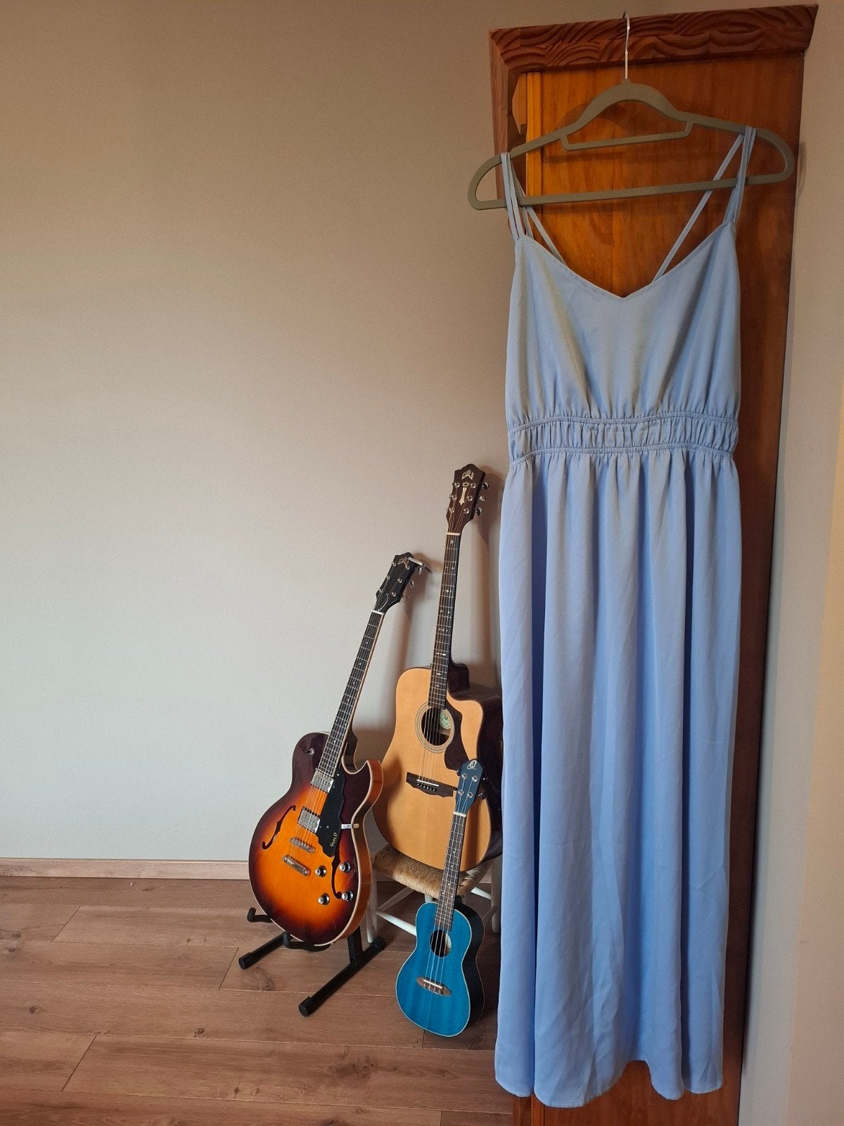pastelblauwe lange jurk, Lola Liza, maat L, Kleding | Dames, Ophalen, Maat 42/44 (L), Nieuw, Blauw