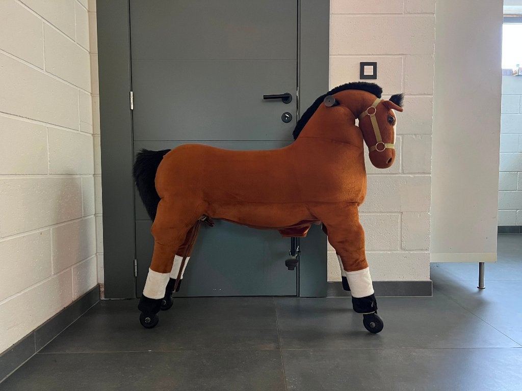 Hobbel paard op wielen, Ophalen, Gebruikt