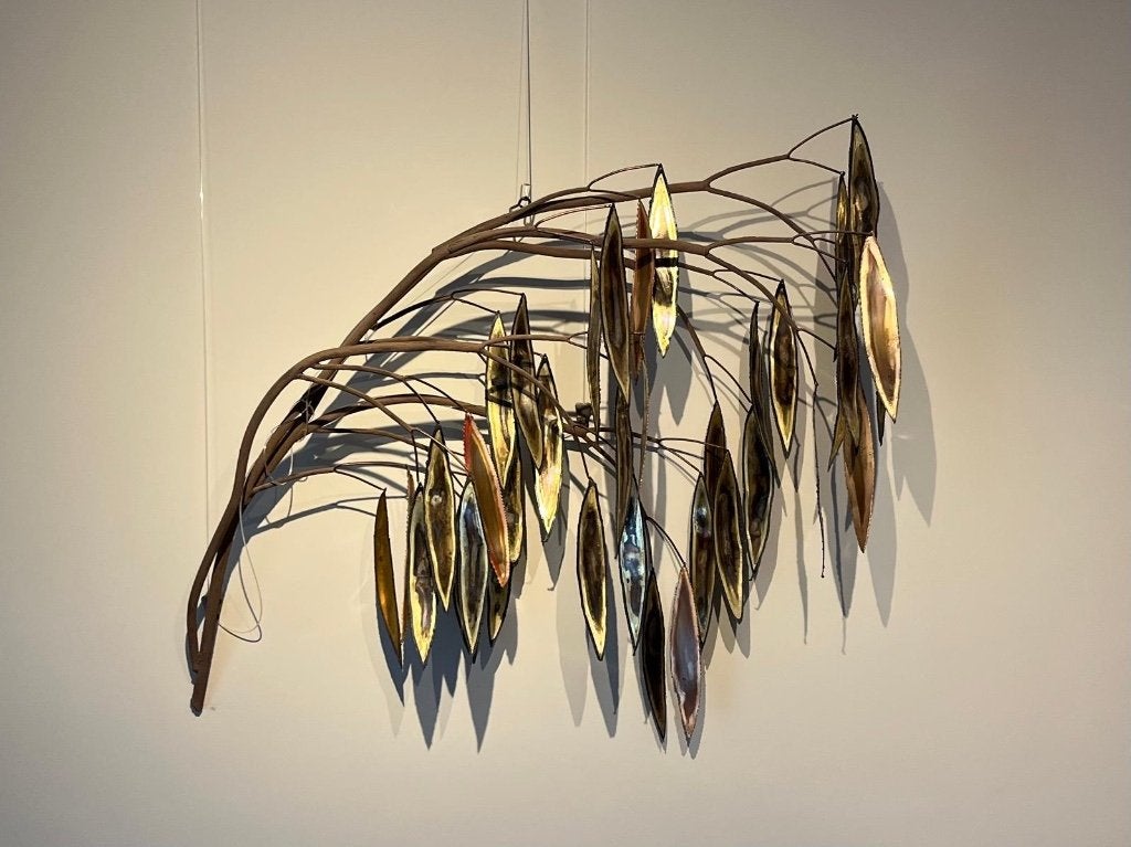 C. Jeré - Vintage wandsculptuur met takken en bladeren, Vintage, Ophalen, Zo goed als nieuw, Wandsculptuur