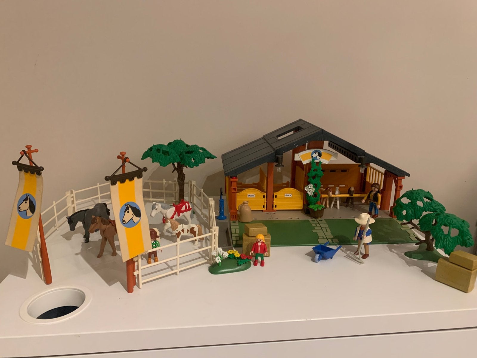Playmobil paarden en pony boerderij, Ophalen, Gebruikt