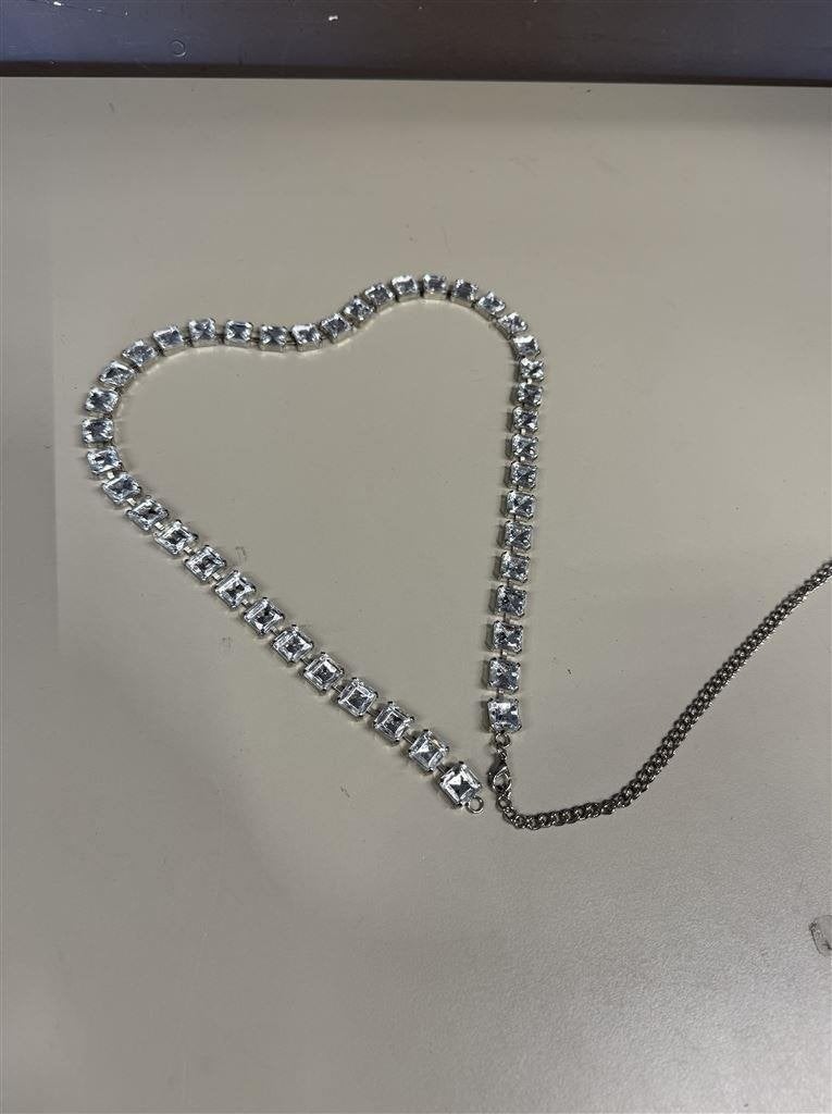 Riem - Vierkante kristal riem - 100cm, Kleding | Dames, Riemen en Ceinturen, Ophalen of Verzenden, Zo goed als nieuw