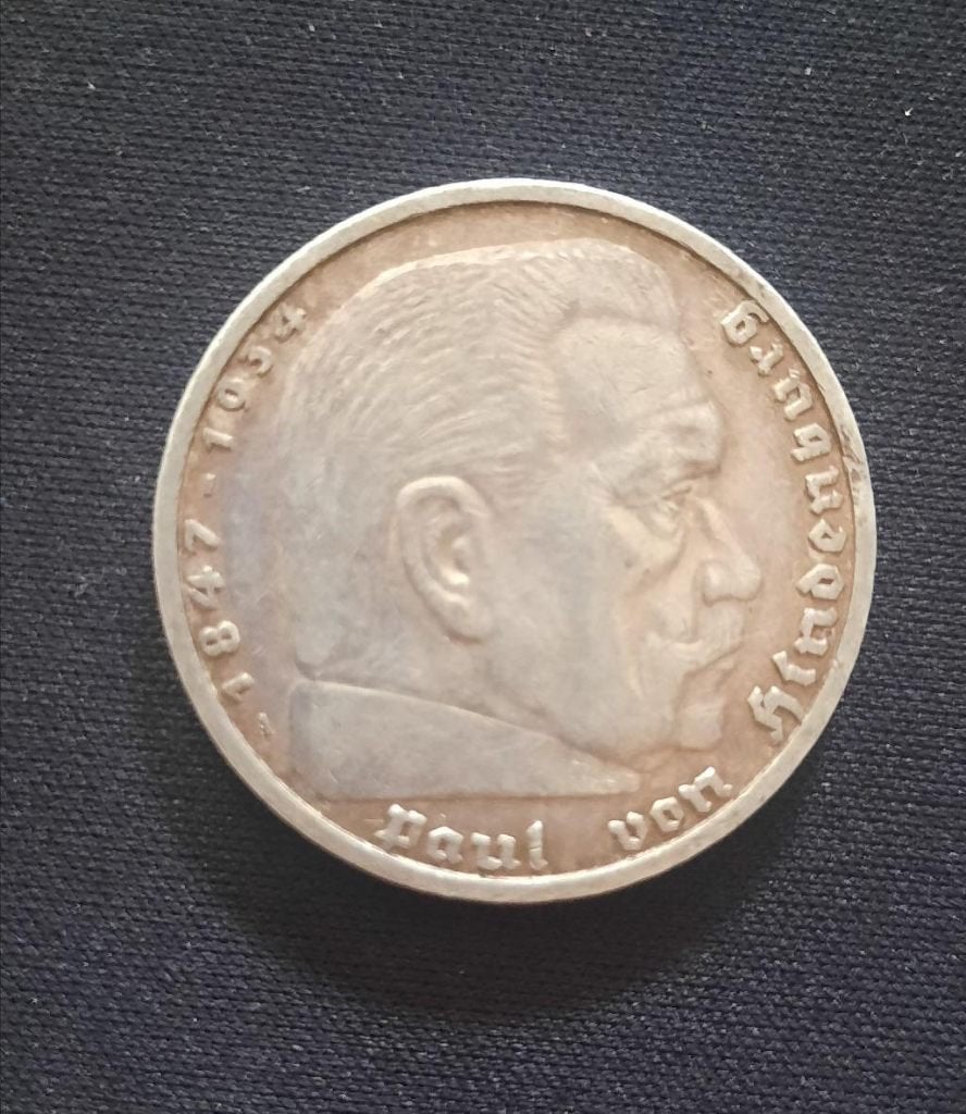 5 Reichsmark 1935 A, Postzegels en Munten, Ophalen of Verzenden, Zilver