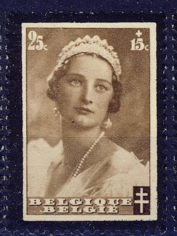 Belg. 1935 - nr 412 *, Verzenden, Spoor van plakker