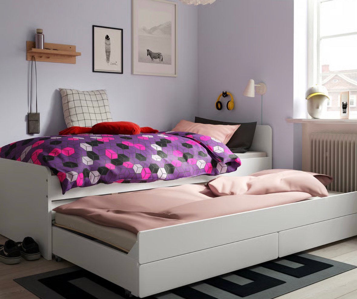 Laatste kans: Bed met Bedlade, Ophalen, Wit, Tweepersoons, Zo goed als nieuw