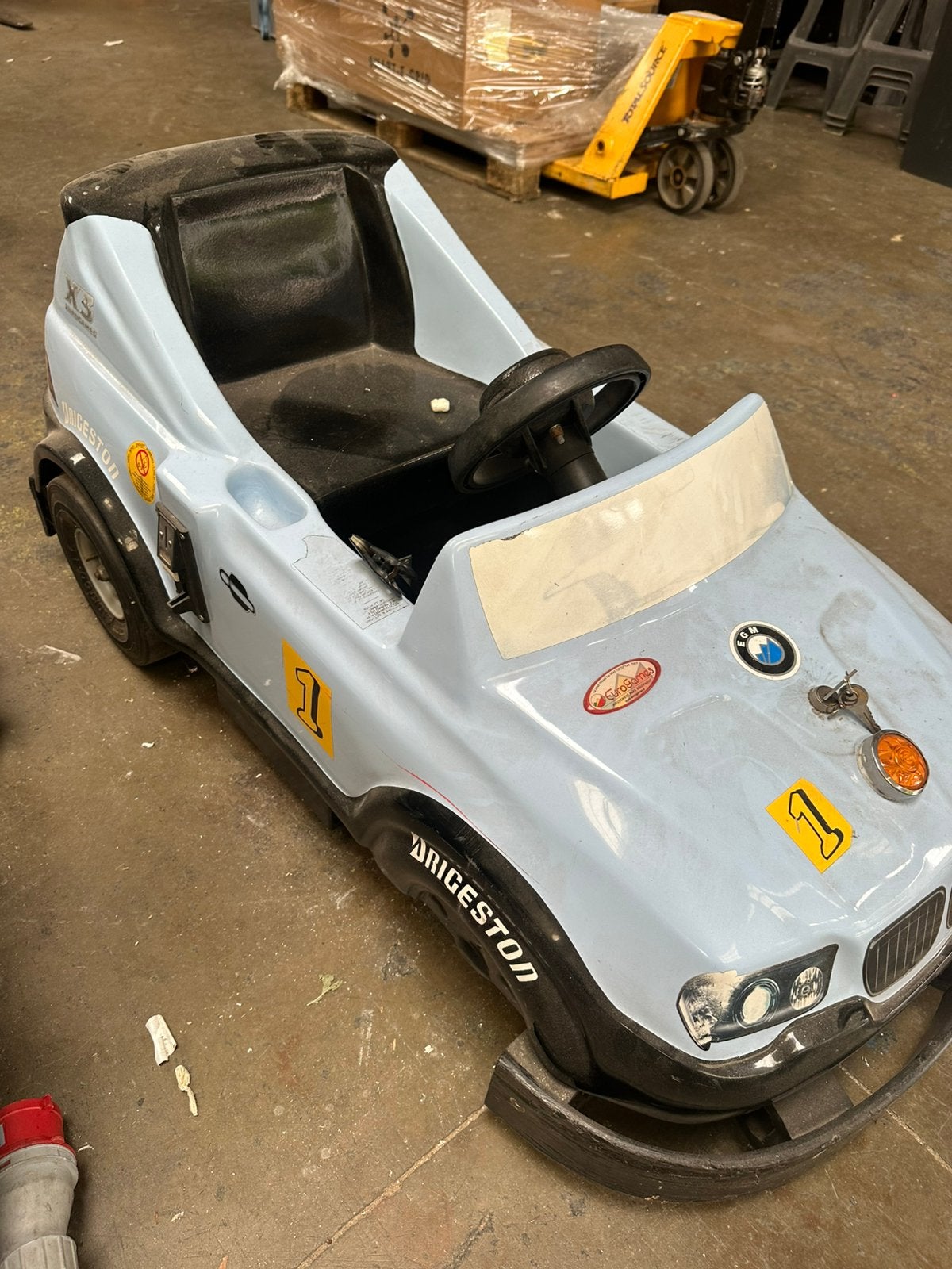 Kinder botsauto Eurogames, Ophalen, Gebruikt