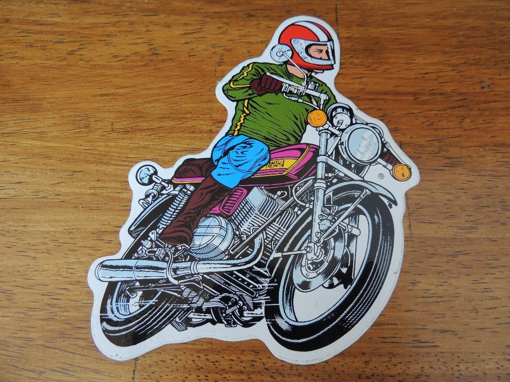 yamaha retro moto sticker, Envoi, Comme neuf