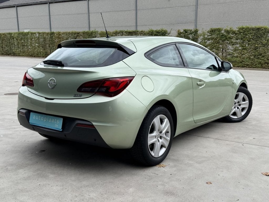 Opel Astra GTC 1.4 Turbo benzine Airco Parkeersensoren, Auto's, Euro 5, Parkeerassistent, Zwart, Bedrijf