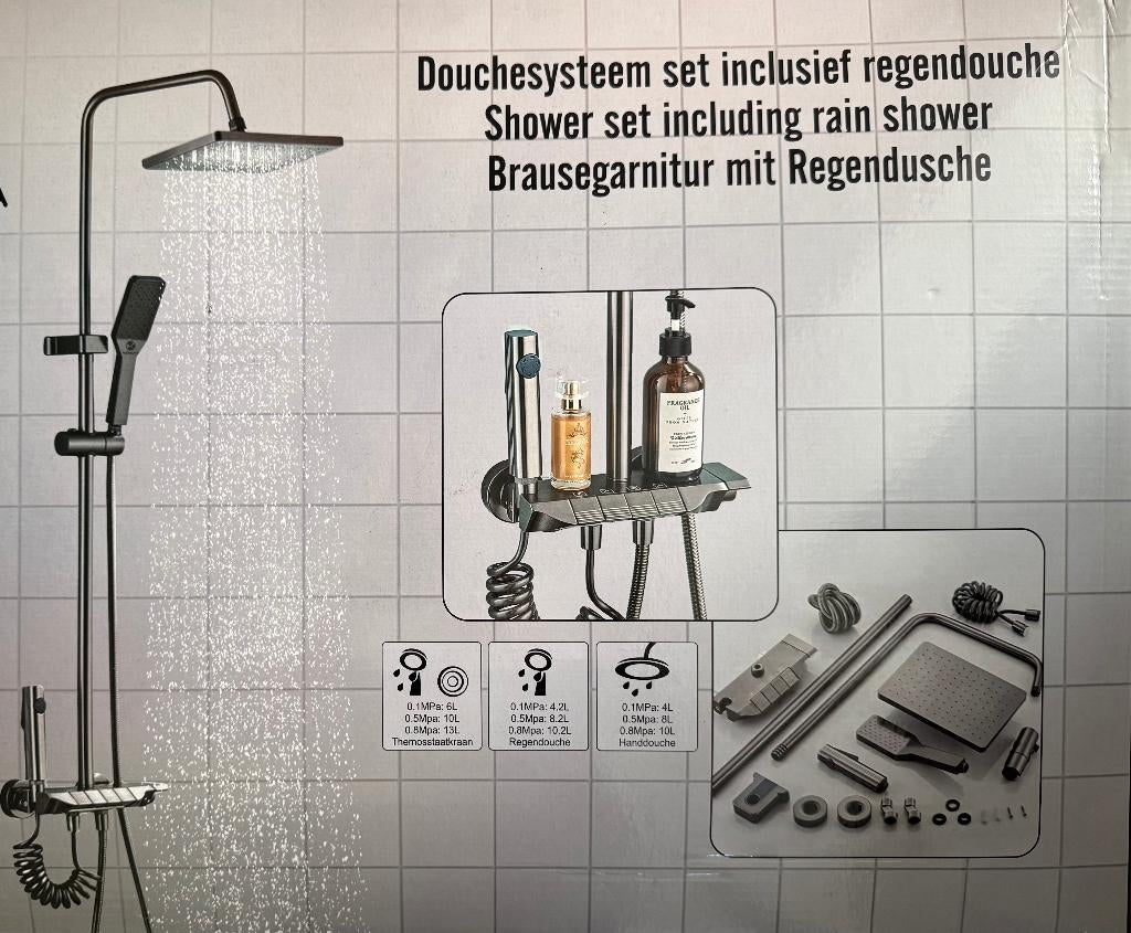 Doucheset inclusief regendouche, Doe-het-zelf en Bouw, Sanitair, Ophalen, Nieuw, Douche