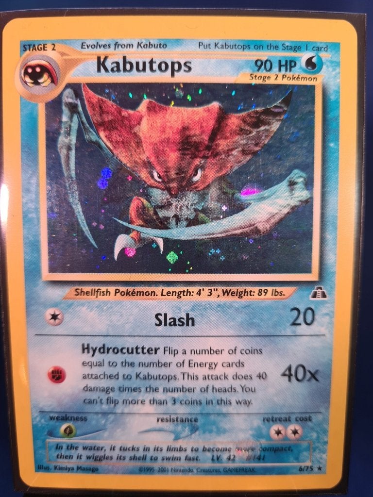 Kabutops 6/75 - Neo Discovery, Hobby en Vrije tijd, Verzamelkaartspellen | Pokémon, Verzenden, Gebruikt