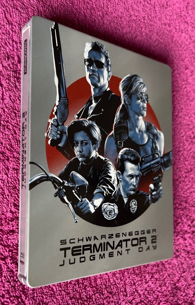 TERMINATOR 2 // Steelbook RARE / 4KUHD + 3D + HD // 3 BLURAY, Film, Science Fiction en Fantasy, Ophalen of Verzenden, Zo goed als nieuw