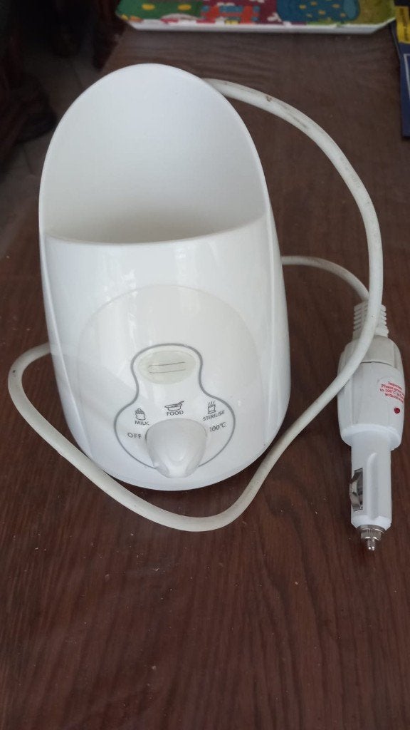 Opwarmer melkflessen voor in auto + potje en badsteun, Ophalen, Zo goed als nieuw, Flessen- of potjesverwarmer, Alecto