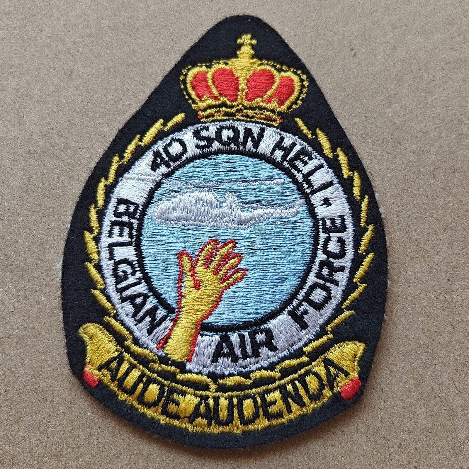 40 SQN Koksijde Seaking Helikopter, Ophalen of Verzenden, Luchtmacht, Embleem of Badge