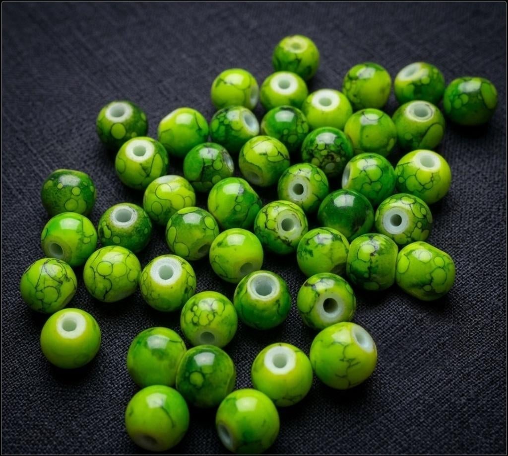 lot kralen groen marmer 6mm +-46, Verzenden, Nieuw, Kraal