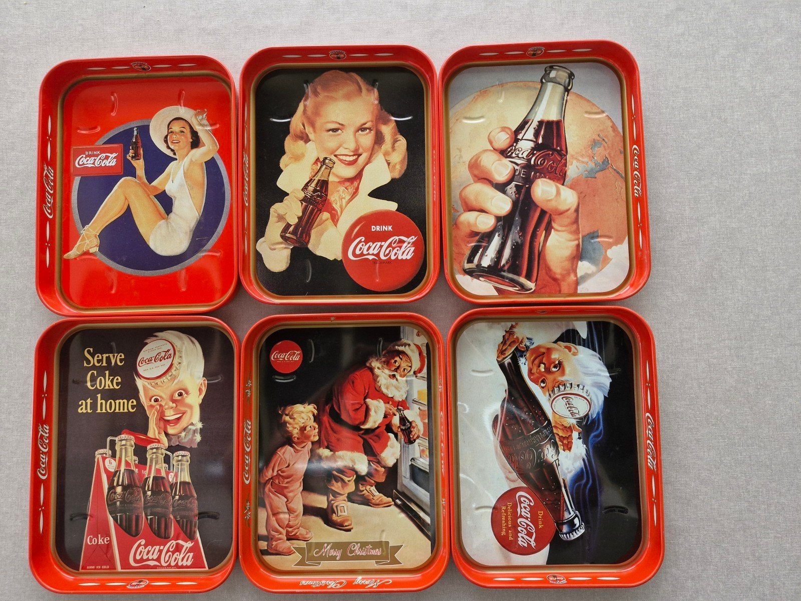 6x Coca-Cola dienbladen, Enlèvement ou Envoi