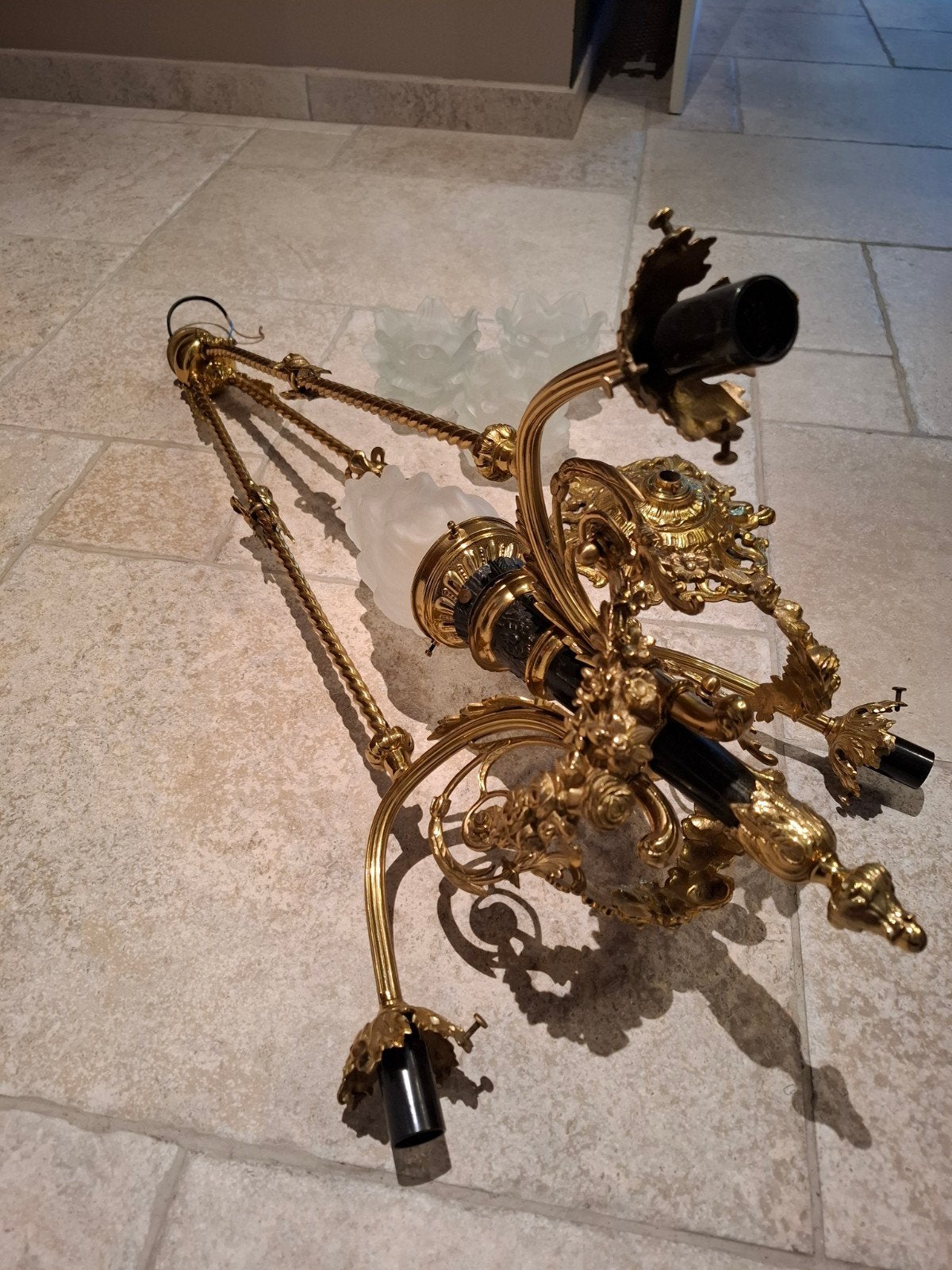 kroonluchter brons, Antiek en Kunst, Antiek | Verlichting, Ophalen