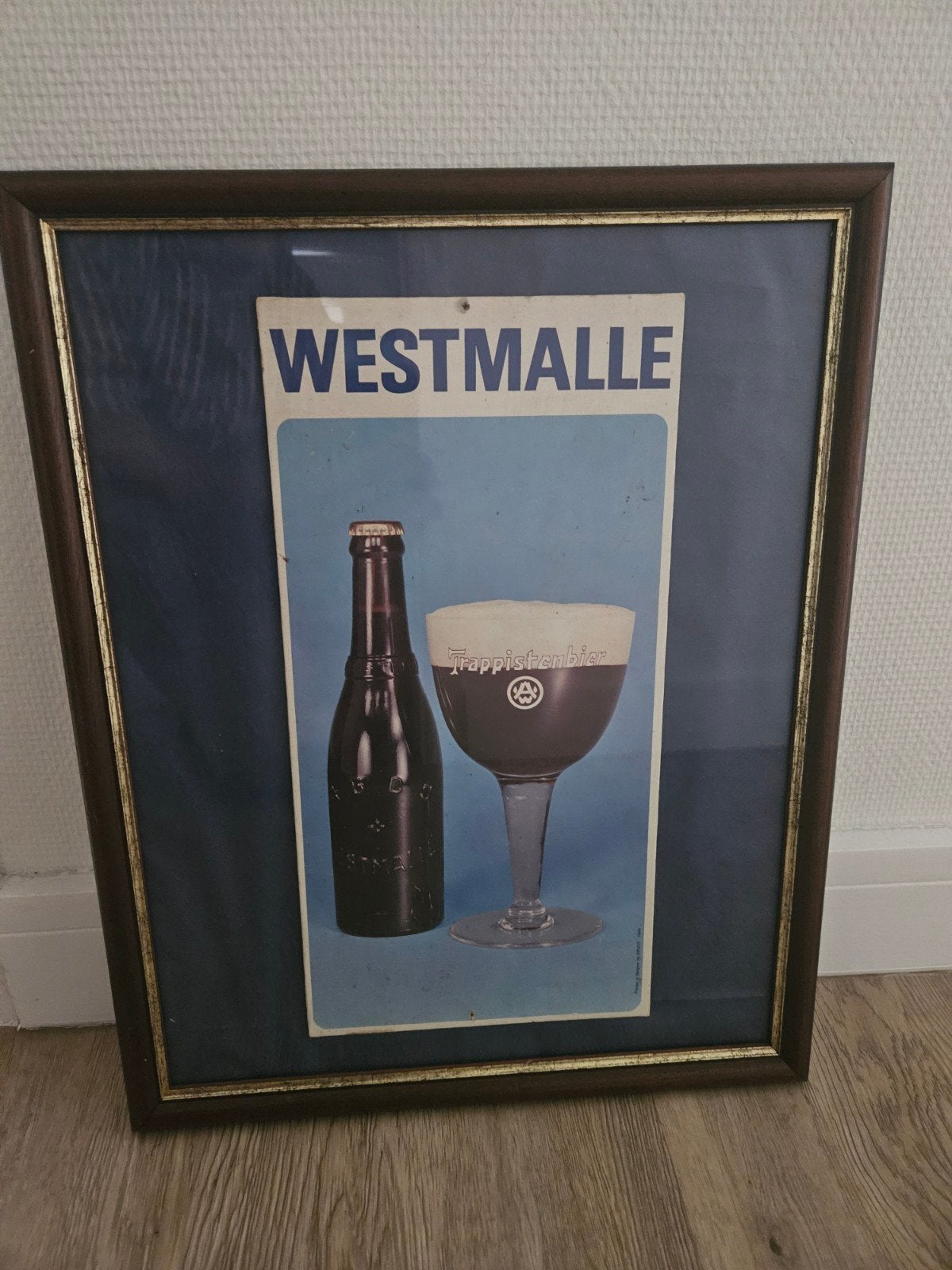 Trappist Westmalle vintage reclamebord., Verzamelen, Biermerken, Ophalen of Verzenden