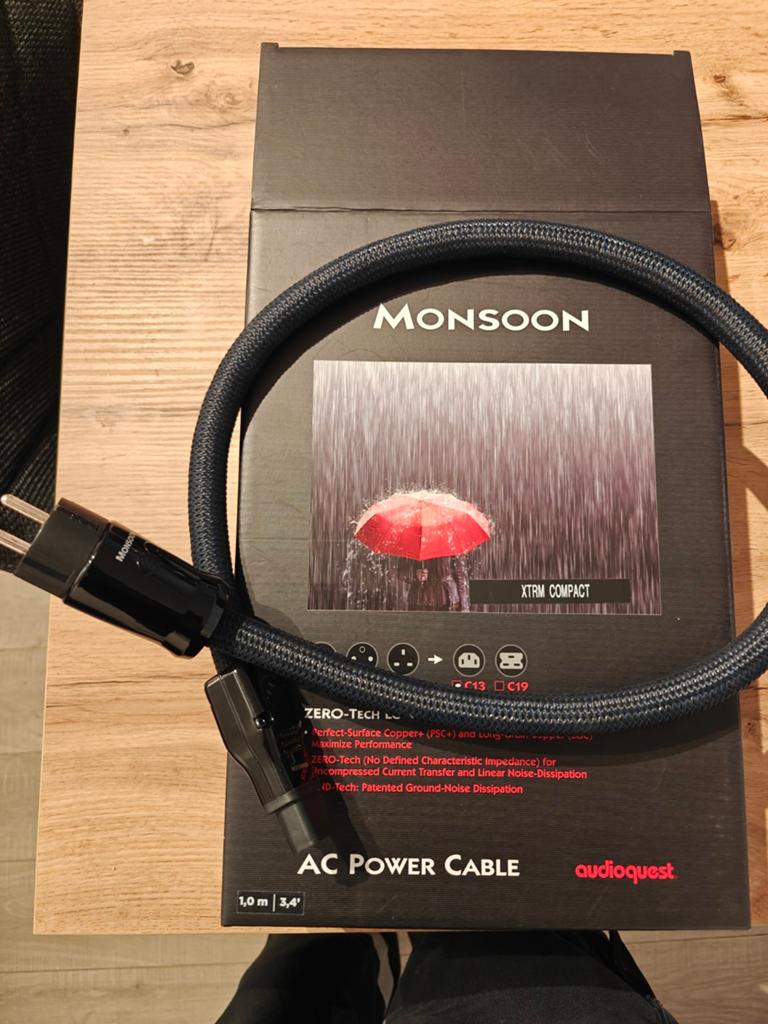 AudioQuest Monsoon XTRM netkabel 1 meter, Ophalen of Verzenden