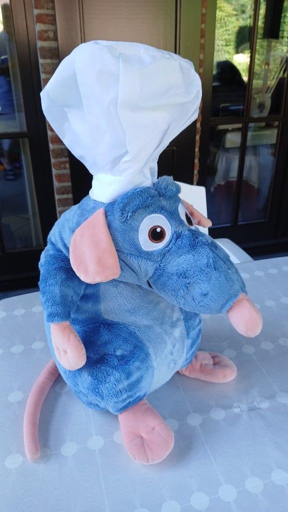 knuffel Disney, Ratatouille met koksmuts, XXL 60 cm., Ophalen, Disney, Disney, Zo goed als nieuw