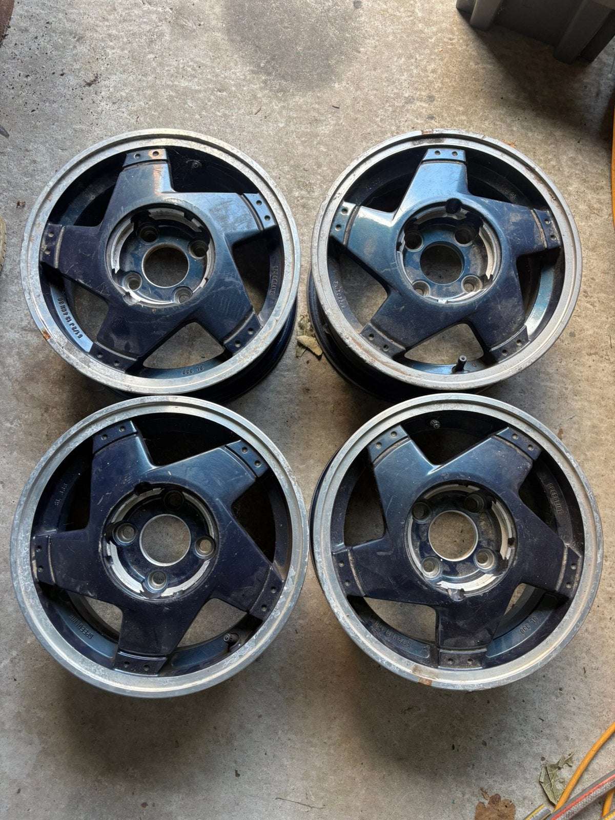 Speedline velgen Renault 5 Supercinq GT + 4 Michelin, Auto-onderdelen, Banden en Velgen, Gebruikt, 13 inch, Banden en Velgen, 165 mm
