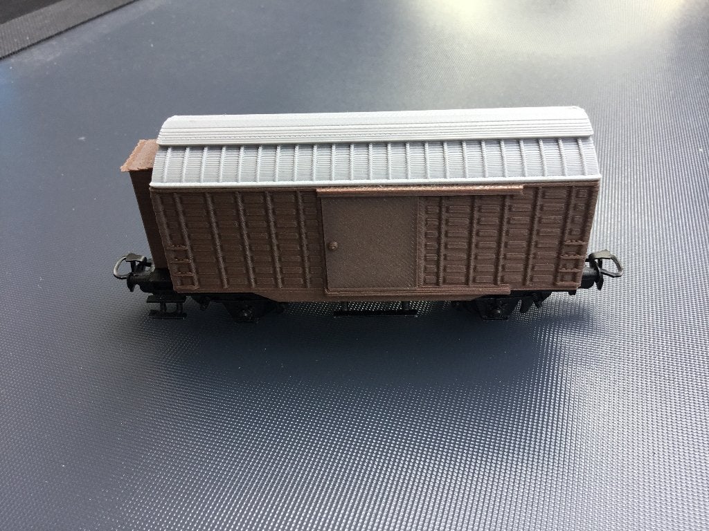 Marklin Usa goederenwagon met remcabine, Wisselstroom, Wagon, Ophalen of Verzenden, Zo goed als nieuw