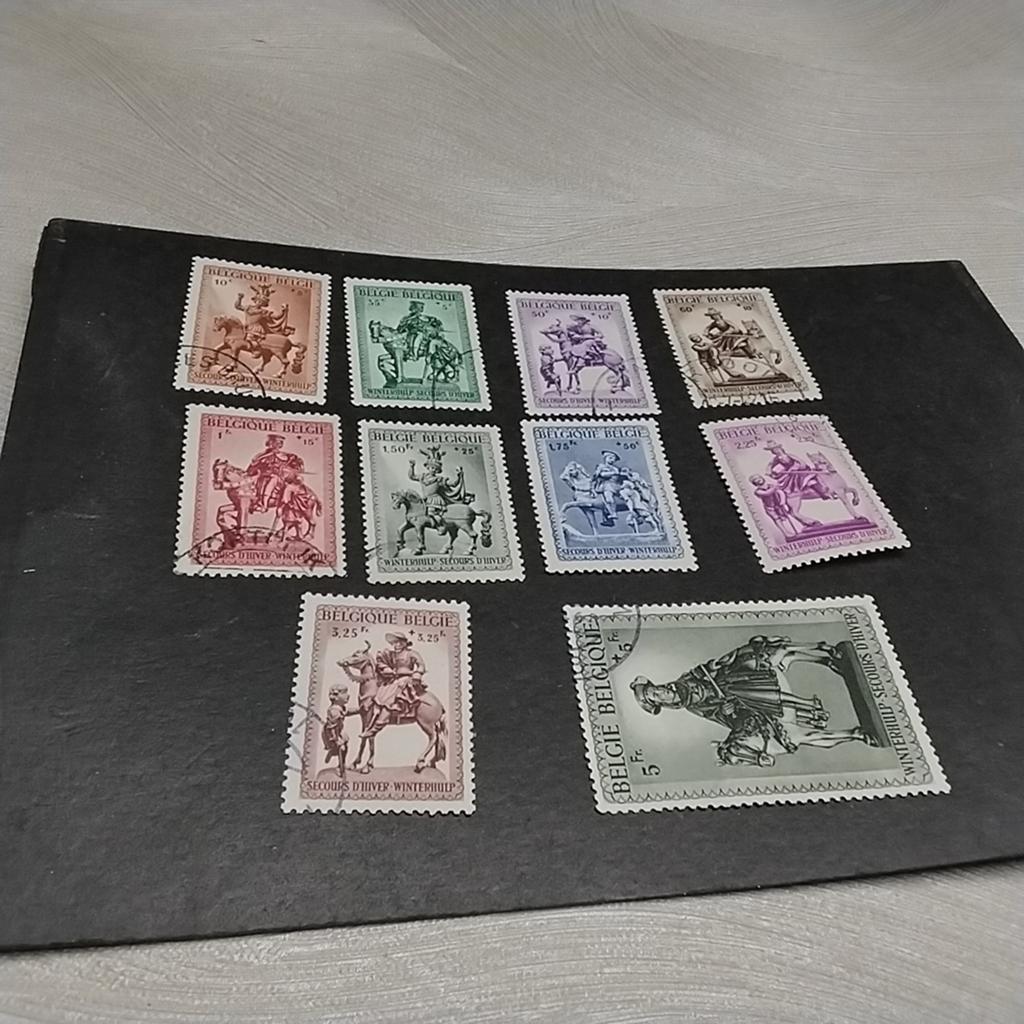 BELGIE 583/592 gestempeld met cote 3,25 €, Ophalen of Verzenden, Gestempeld