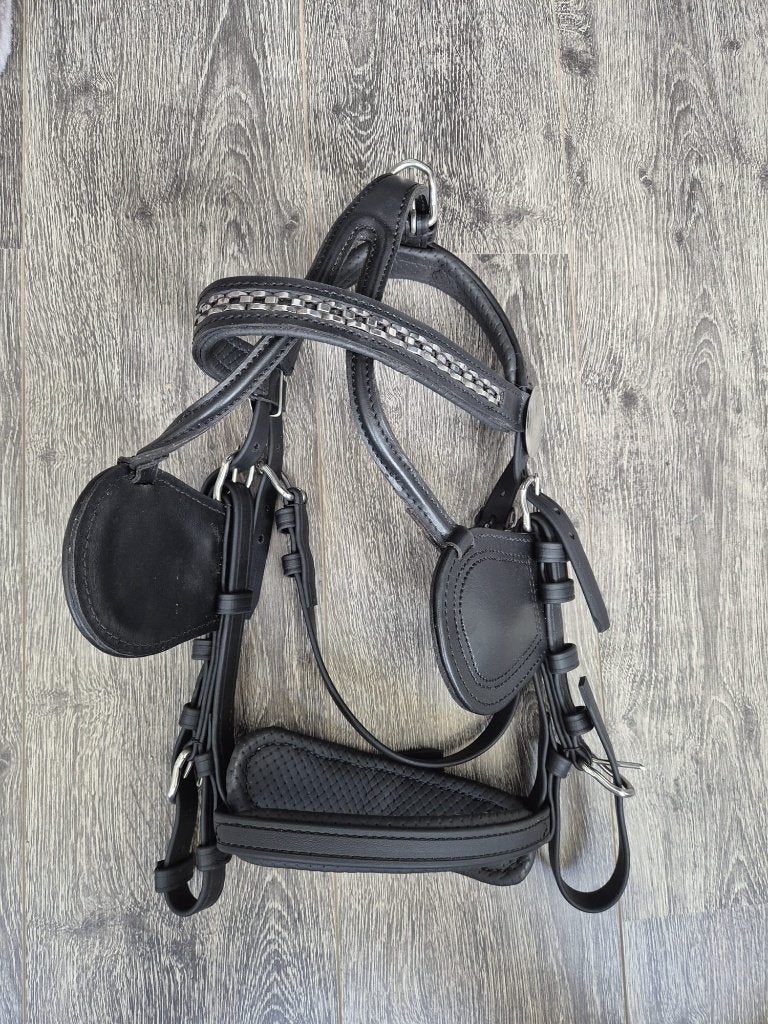 Biothane menhoofdstel maat Pony, Tjeu van de Meulengraaf, Dieren en Toebehoren, Hoofdstel, Nieuw, Zwart, Verstelbaar