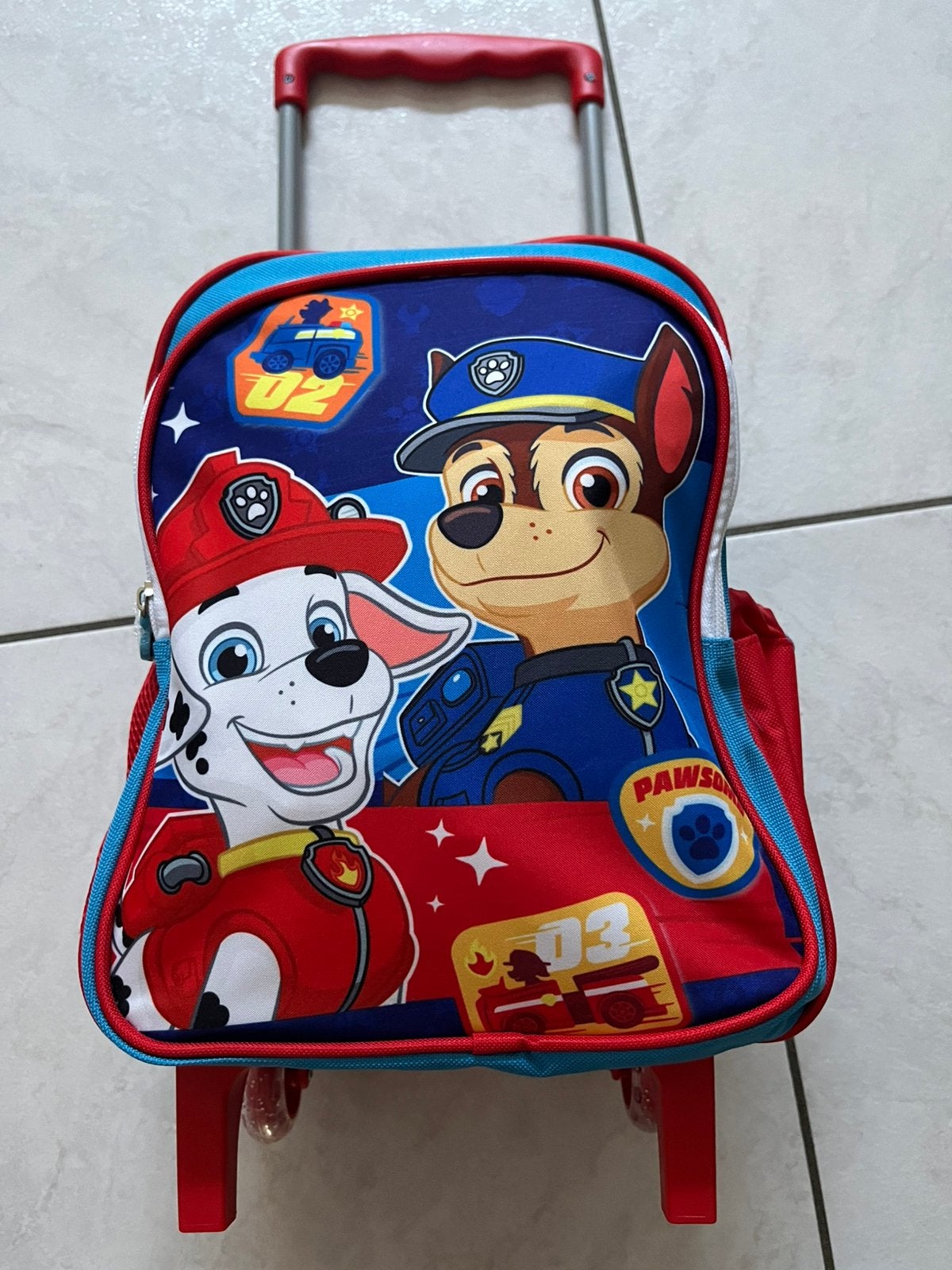 Cartable neuf à roulettes Paw Patrol, Neuf, Enlèvement ou Envoi, Moins de 30 cm, 50 cm ou plus