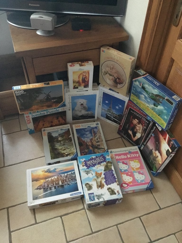 Puzzels 500 stukjes aan 3 euro per stuk, Ophalen of Verzenden, 500 t/m 1500 stukjes, Gebruikt, Legpuzzel