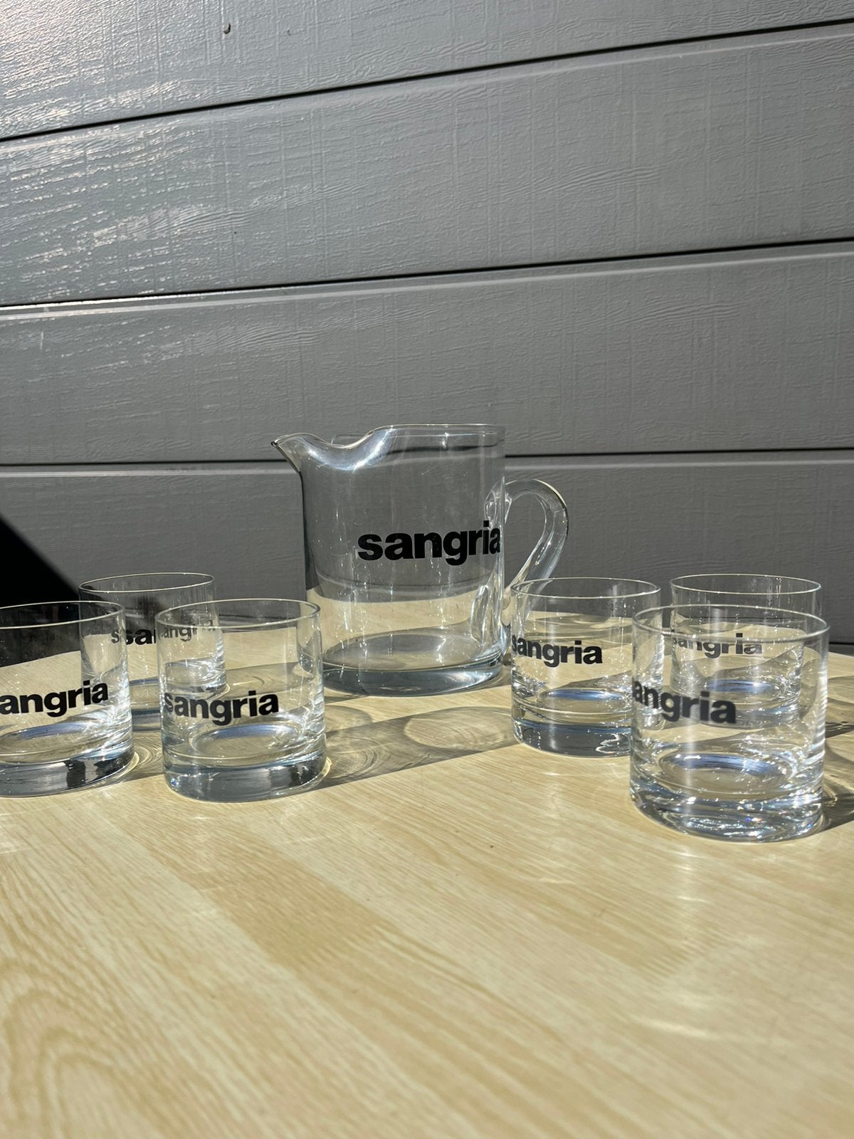 Sangria kan met 6 glazen, Verzamelen, Ophalen, Zo goed als nieuw
