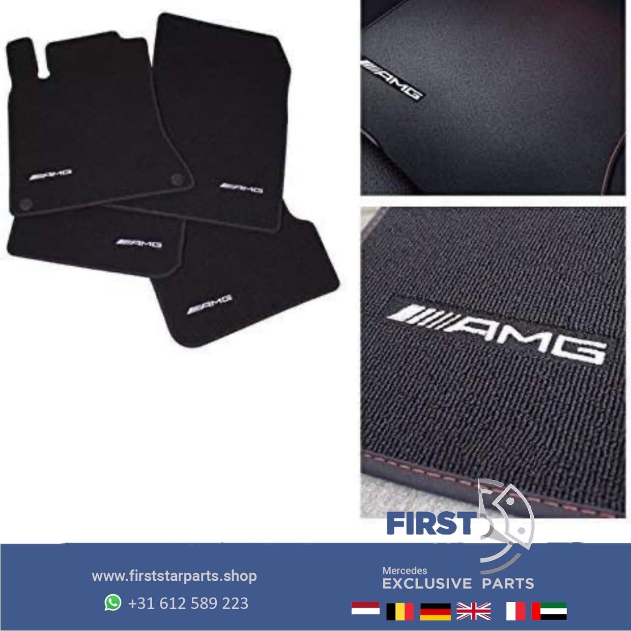 AMG vloermatten set 4 W176 A W246 B W117 CLA W156 GLA Klasse