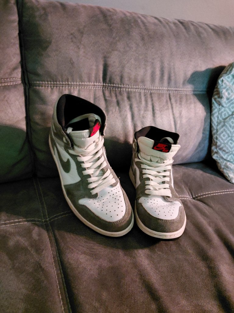 Air Jordan 1 Retro High OG, Kleding | Heren, Ophalen, Nike, Zo goed als nieuw, Wit