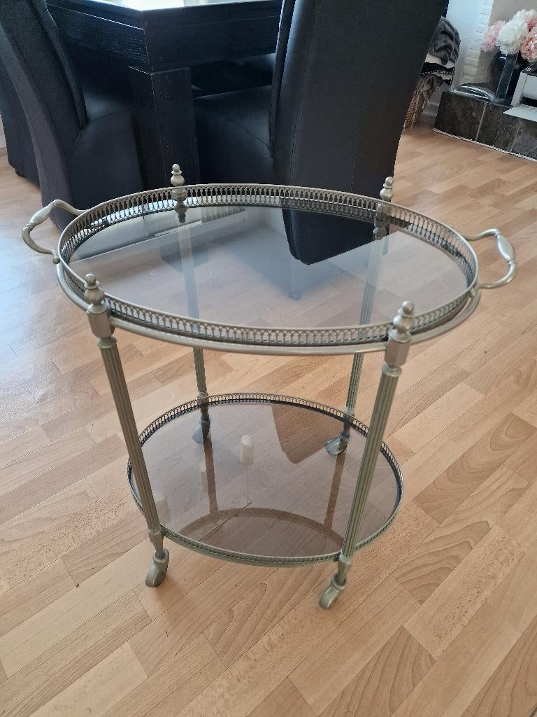 Glazen tafel, Verre, 50 à 100 cm, Comme neuf, Enlèvement