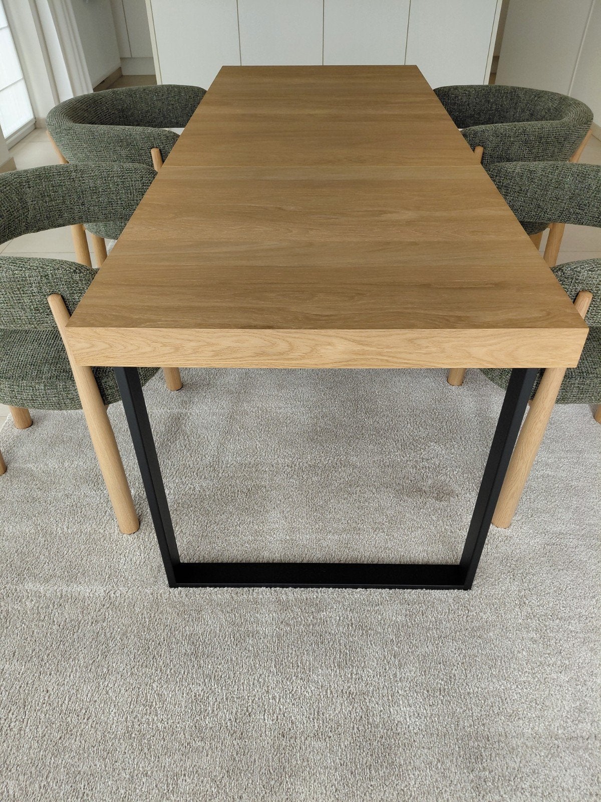 Uitschuifbare tafel 150/200 x 80 cm, Ophalen, Nieuw, 50 tot 100 cm, Vijf personen of meer