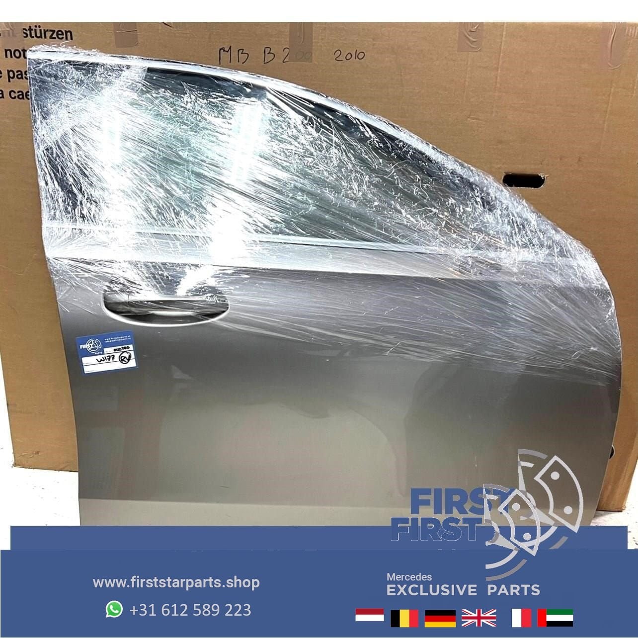 W177 DEUR COMPLEET PORTIER GRIJS RECHTS VOOR Mercedes A Klas, Utilisé, Droite, Porte, -