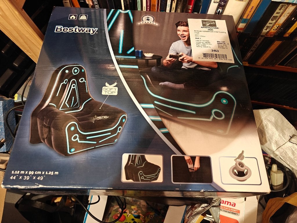 Bestway opblaasbare gaming chair, Maison & Meubles, Neuf, Enlèvement, Ergonomique, Chaise de bureau
